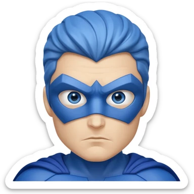 Blue halmat super hero face sticker