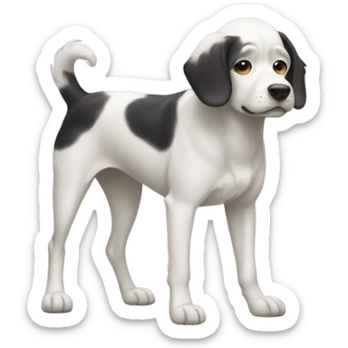 dog showing its butt sticker