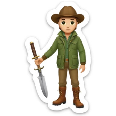 Classic hunter image, without holding a gun sticker