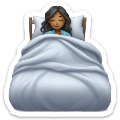 girl who sleeps under the blanket sticker