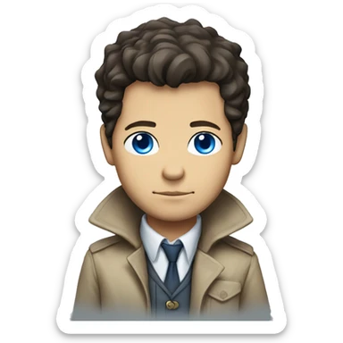 Castiel from supernatural with blue eyes  sticker