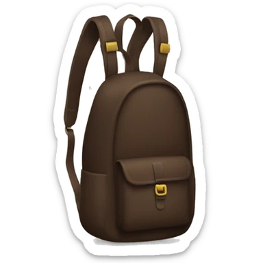 Dark brown backpack sticker