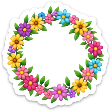 Flower garland  sticker
