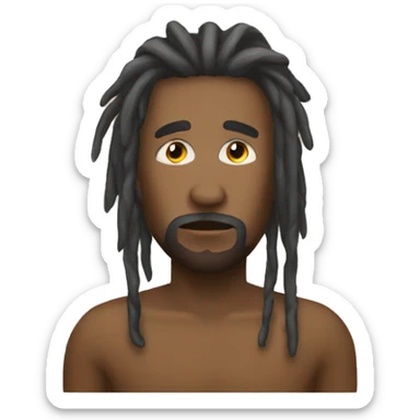 Nonchalant dreadhead sticker