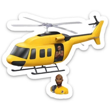Kobe Bryant on helicopter sticker