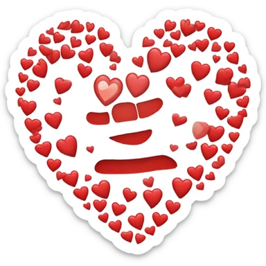 Really big red heart that says I love you Loren  sticker