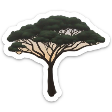 Le continent Africain simplement de couleur noire sans des montagnes dessus sticker