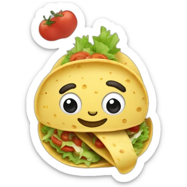 chat qui mange un tacos sticker