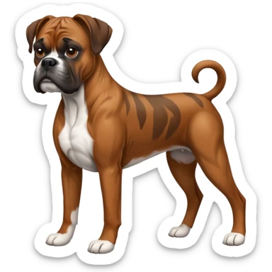 Perro boxer atigrado  sticker