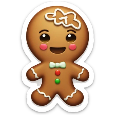 gingerbread man cute sticker
