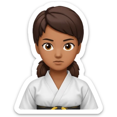 karate lady sticker