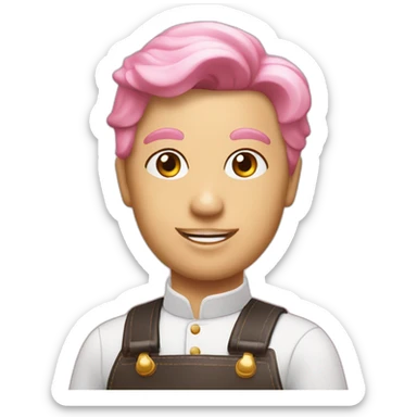 Brasserie roze sticker