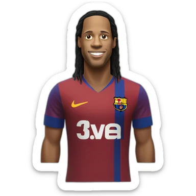 ronaldinho realistic football player sticker