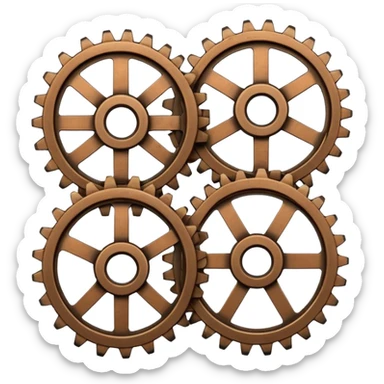 cog wheels sticker