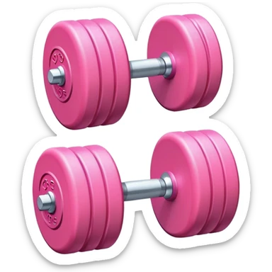light pink dumbbell  sticker