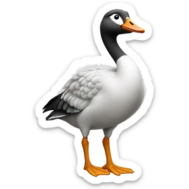 Silly university goose sticker