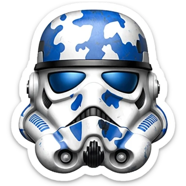 Stormtrooper Helmet in blue camo sticker