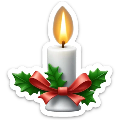 christmas candle sticker