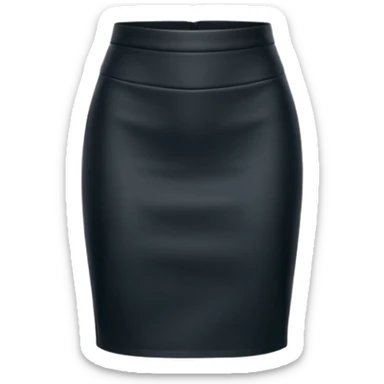 plain isolated black mini pencil skirt sticker