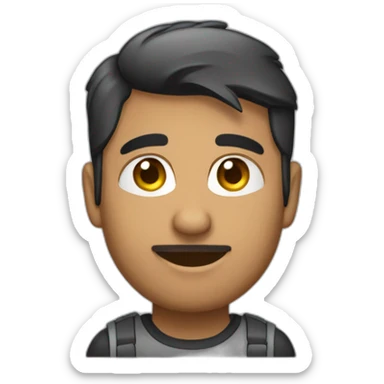 indian tech worker doing phull sapport to his best ally sticker