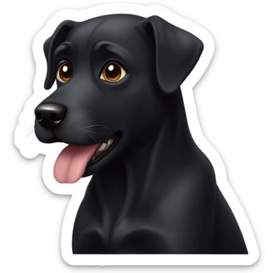 black dog with beard with no mustache sticker