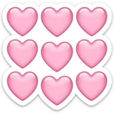 Light pink hearts sticker