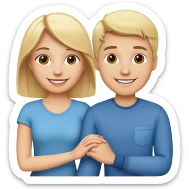 phone wallpaper with blonde couple as wallpaper sticker