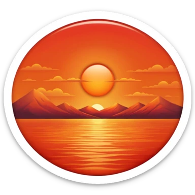the sun has set sticker