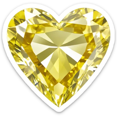 Heart shaped 56-carat yellow diamond sticker