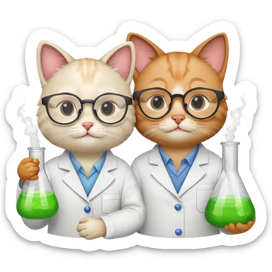 Chemist cats sticker