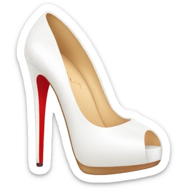 white Louboutin heels sticker