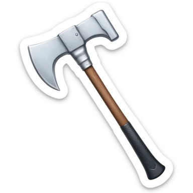 Axe with snow sticker