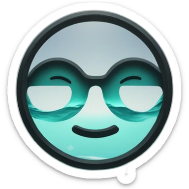 symbole omega sur de l'eau sticker