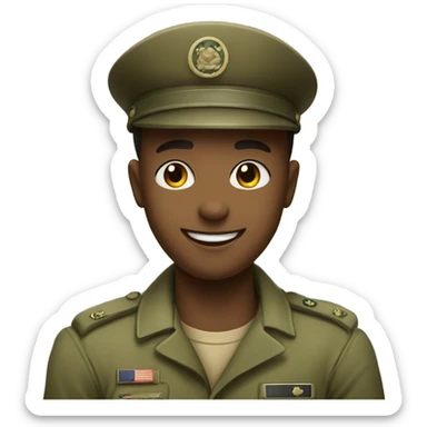 army guy cute sticker