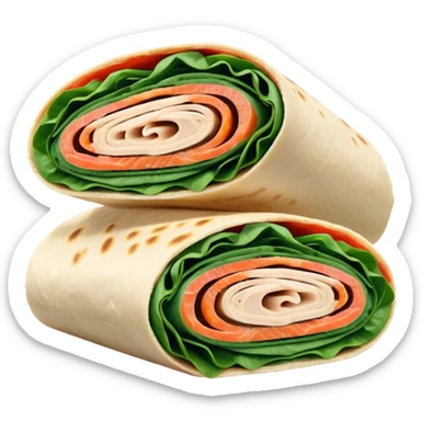 Turkey cream cheese spinach wrap sticker