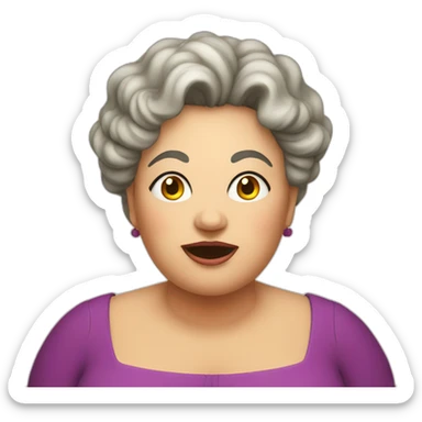Evil fat aunt sticker