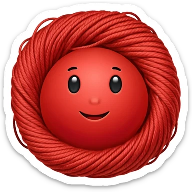 red ball of yarn sticker