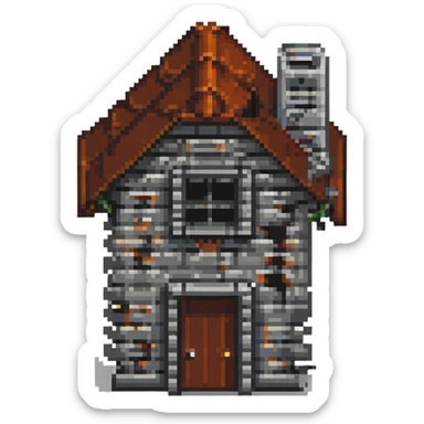 2D house in style gotham city sticker