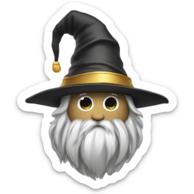 wizard hat on football sticker