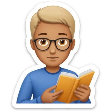 man reading instructions sticker