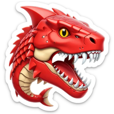 glitter red apex predator sticker