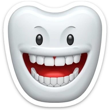 Wind-up chattering teeth sticker