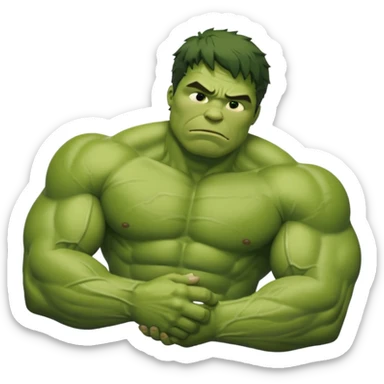 Incredible hulk sleeping lying down eyes closed sticker