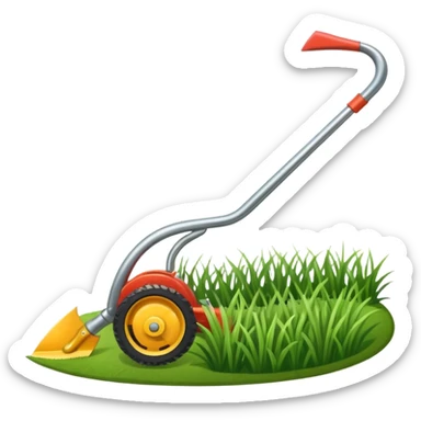 The sickle for mowing grass sticker