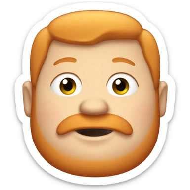 a fat ginger sticker