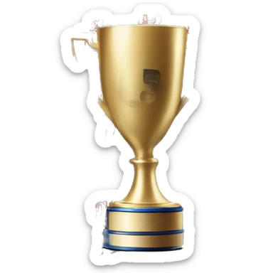 championship cup with Mets sticker