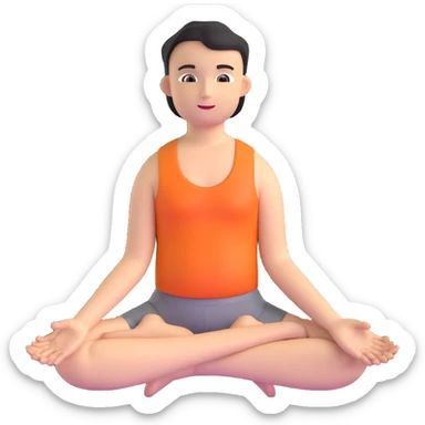 person in lotus pose yoga sticker