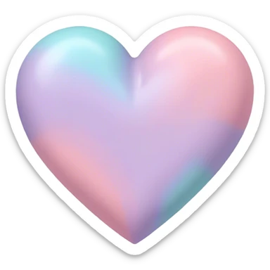 Pastel heart sticker