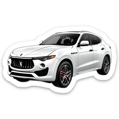 Maserati levante sq4 grand sport blanc sticker
