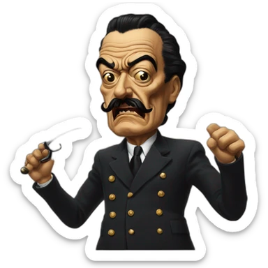 Salvador Dali angry doomguy sticker